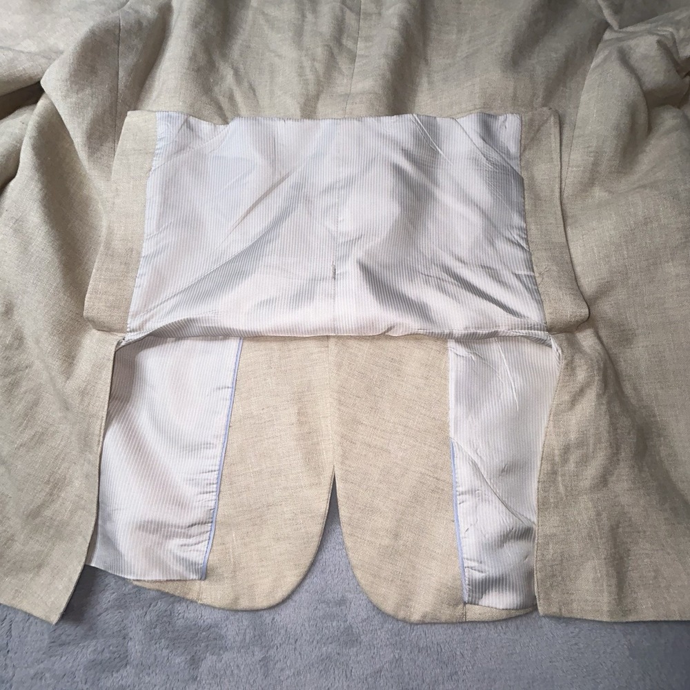 Jos A Bank 1905 Sport Coat 52L Beige Linen Wool Blend Blazer Two Button Jacket - Picture 9 of 14